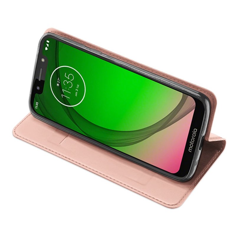 Husa Motorola Moto G7 Play Dux Ducis Flip Stand Book - Roz