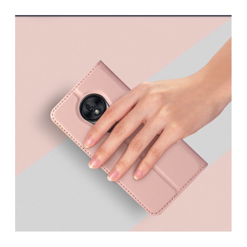 Husa Motorola Moto G7 Play Dux Ducis Flip Stand Book - Roz