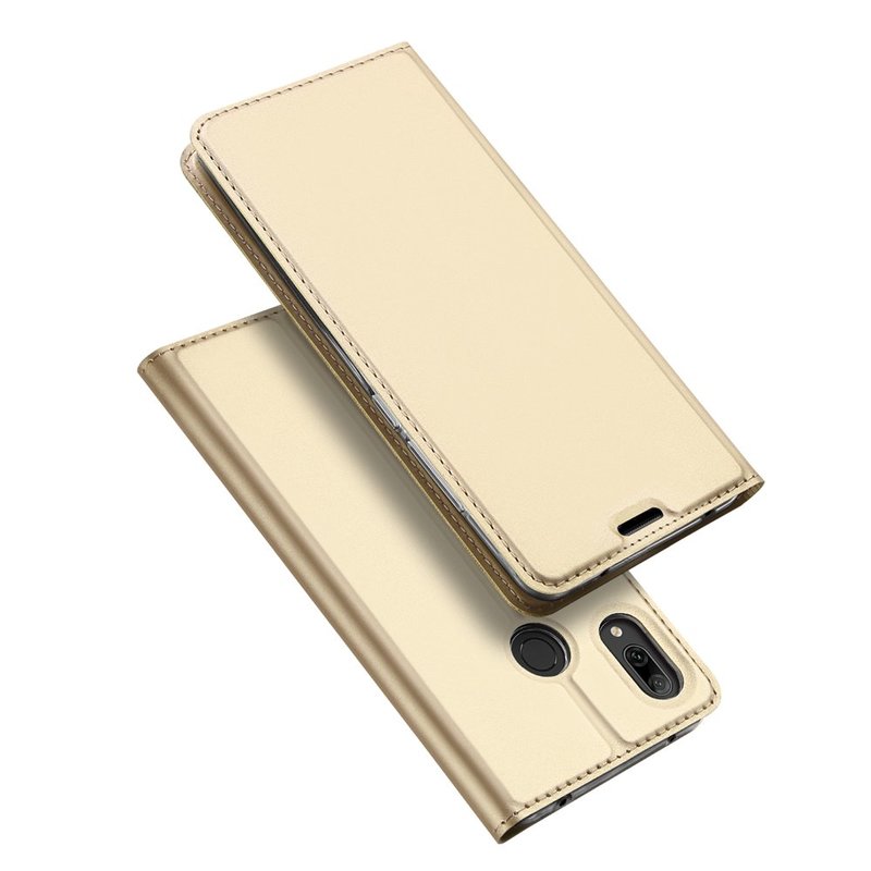Husa Huawei Y7 2019 Dux Ducis Flip Stand Book Auriu Catmobile