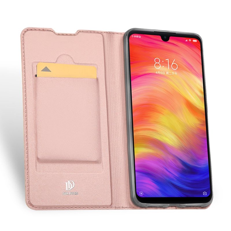 Husa Xiaomi Redmi Note 7 Dux Ducis Flip Stand Book - Roz