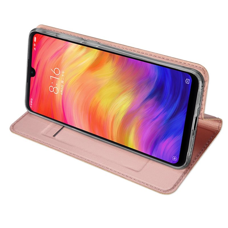 Husa Xiaomi Redmi Note 7 Dux Ducis Flip Stand Book - Roz