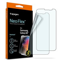 Folie Protectie FullCover Samsung Galaxy S8 Spigen Neo Flex(2 Pack) - Clear