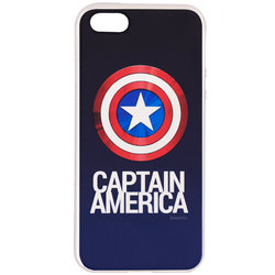 Husa iPhone 5 / 5s / SE Cu Licenta Marvel - Chrome Captain Silver