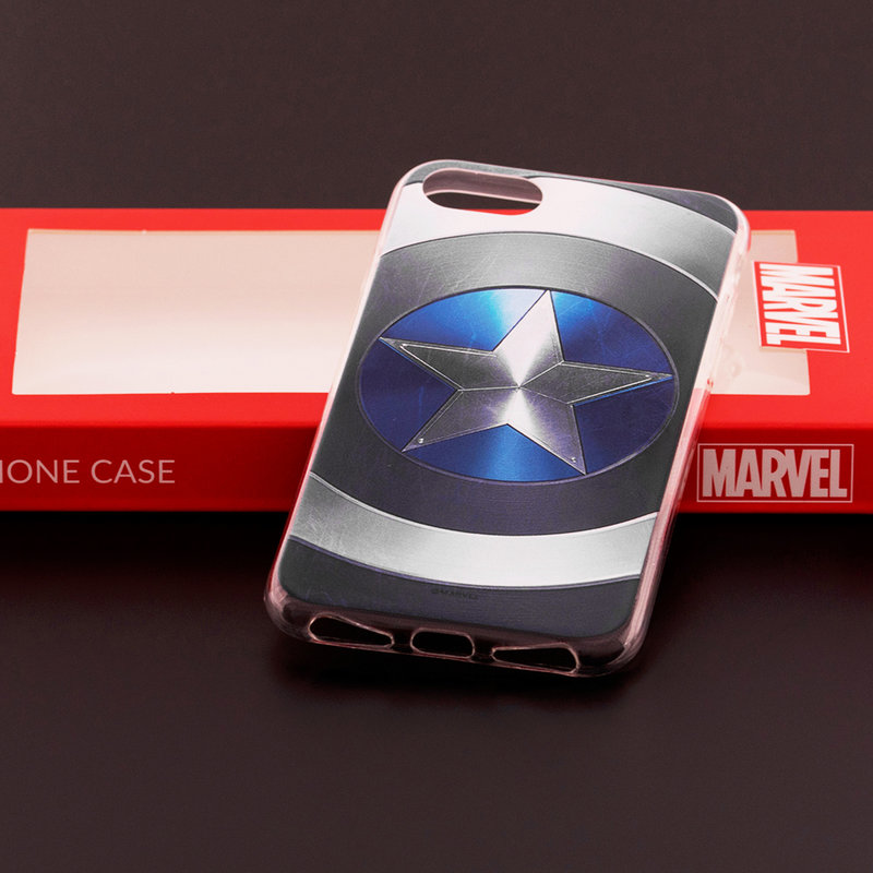 Husa iPhone 7 Cu Licenta Marvel - Captain America Logo
