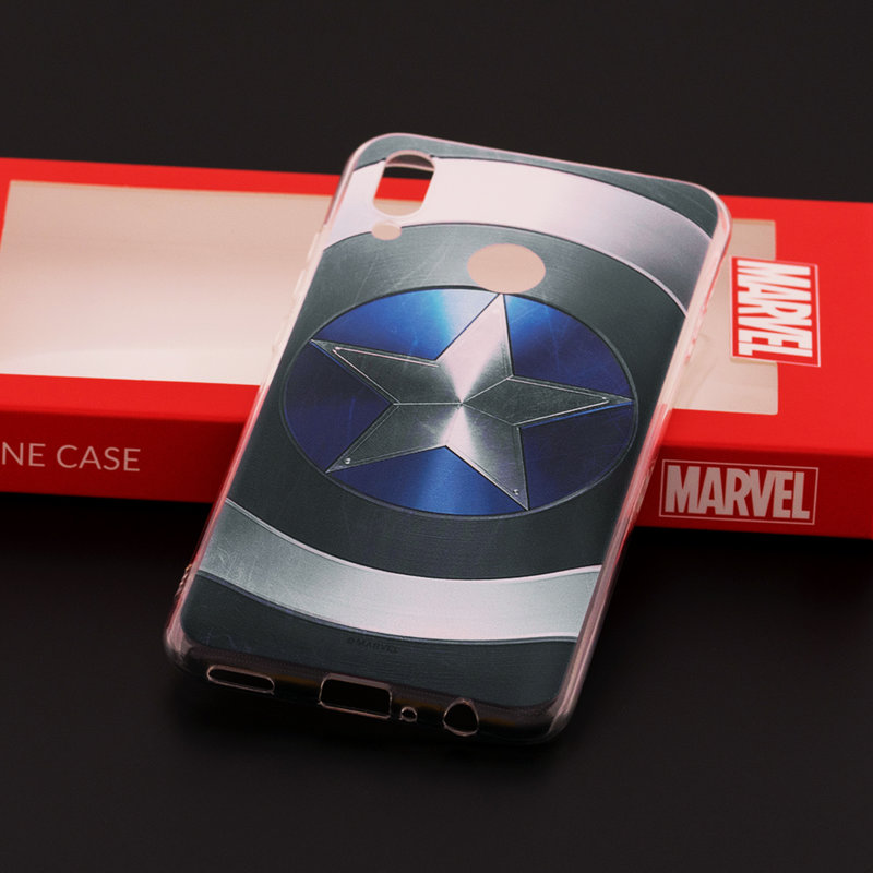 Husa Huawei P Smart 2019 Cu Licenta Marvel - Captain America Logo