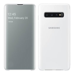 Husa Originala Samsung Galaxy S10 Clear View Cover Alb