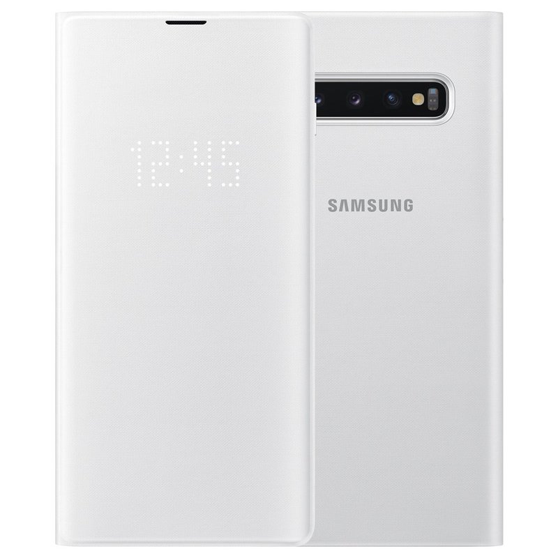 Kiwi Pants Permanently Husa Originala Samsung Galaxy S10 Plus LED View Cover White - CatMobile