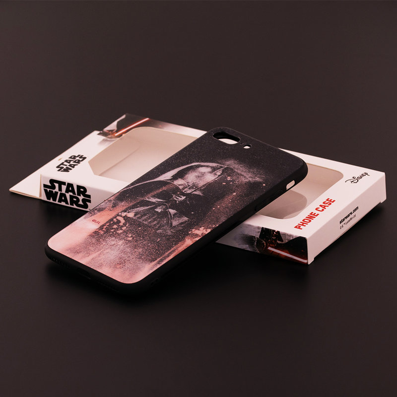 Husa iPhone 7 Plus Premium Glass Cu Licenta Disney - Battlefront Vader