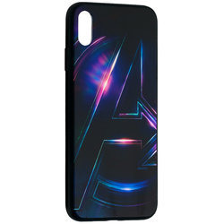 Husa iPhone XS Max Premium Glass Cu Licenta Marvel - Avengers Signature