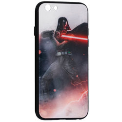 Husa iPhone 6 / 6S Premium Glass Cu Licenta Disney - Vader's Lightsaber