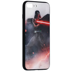Husa iPhone 8 Plus Premium Glass Cu Licenta Disney - Vader's Lightsaber