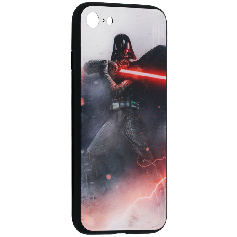 Husa iPhone 7 Premium Glass Cu Licenta Disney - Vader's Lightsaber