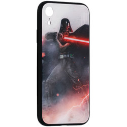 Husa iPhone XR Premium Glass Cu Licenta Disney - Vader's Lightsaber