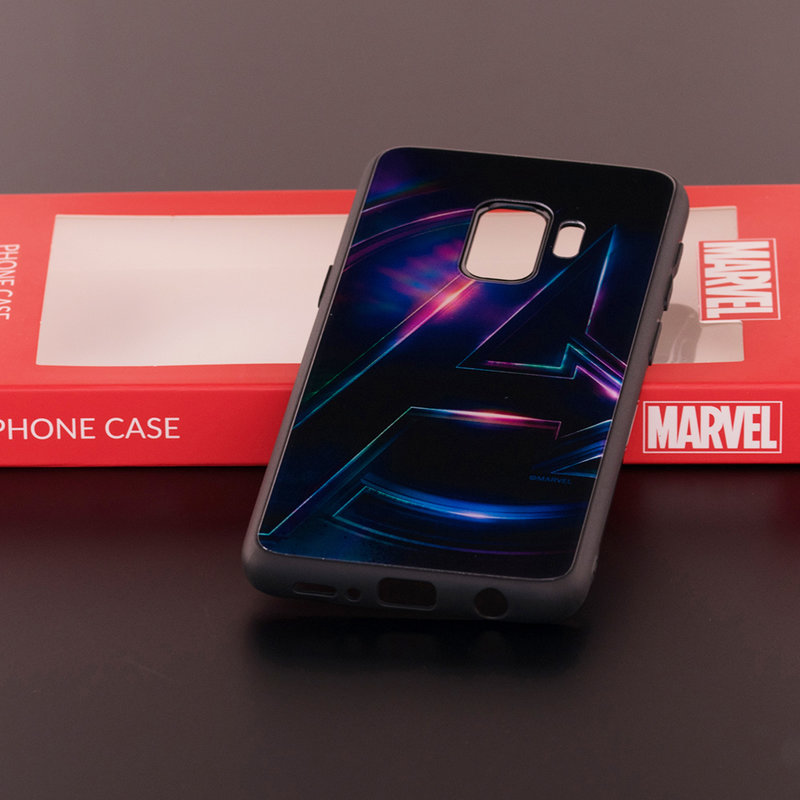 Husa Samsung Galaxy S9 Premium Glass Cu Licenta Marvel - Avengers Signature