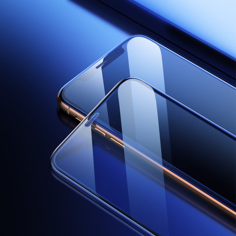 Folie Sticla Curbata iPhone XS Max Baseus Speaker Dust Protector -SGAPIPH65-WA01- Black