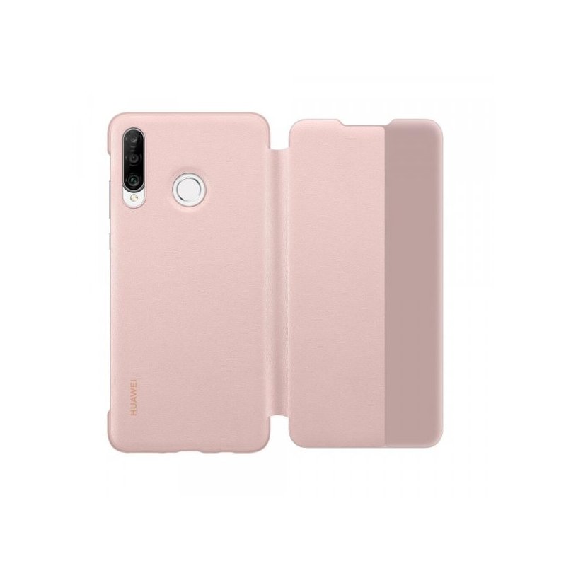 Husa Originala Huawei P30 Lite Smart View Cover Pink