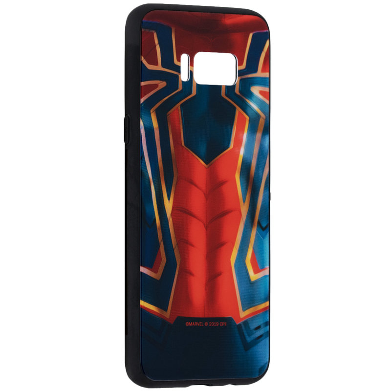 Husa Samsung Galaxy S8 Plus Premium Glass Cu Licenta Marvel - Spider Suit