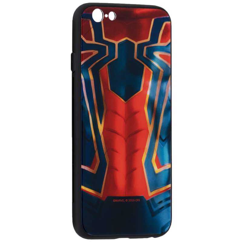 Husa iPhone 6 / 6S Premium Glass Cu Licenta Marvel - Spider Suit