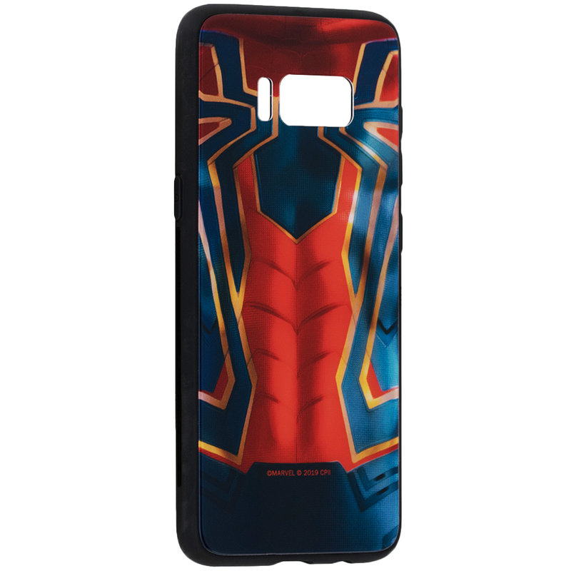 Husa Samsung Galaxy S8 Premium Glass Cu Licenta Marvel - Spider Suit