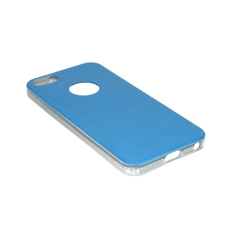 Husa iPhone SE, 5, 5s Jelly Leather - Albastru