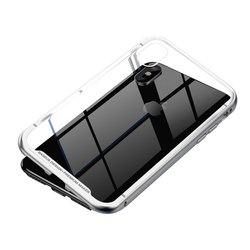 Husa iPhone XS Max Baseus Magnetic Hardware - Silver