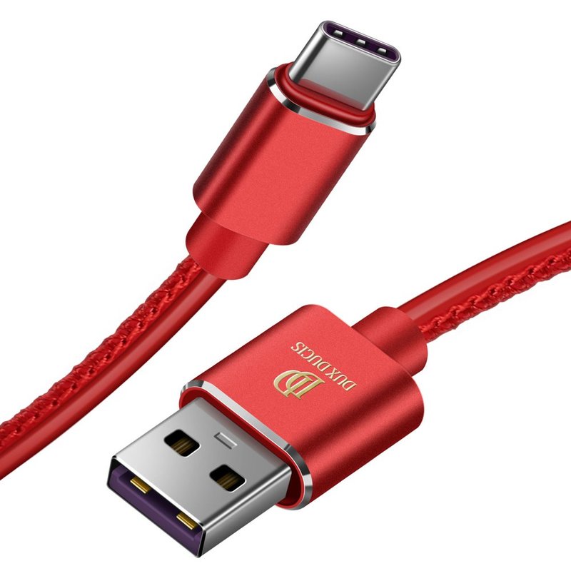 Cablu de date Type C Dux Ducis K-Max 1m/4A, Compatibil Quick Charge 3.0 - Rosu