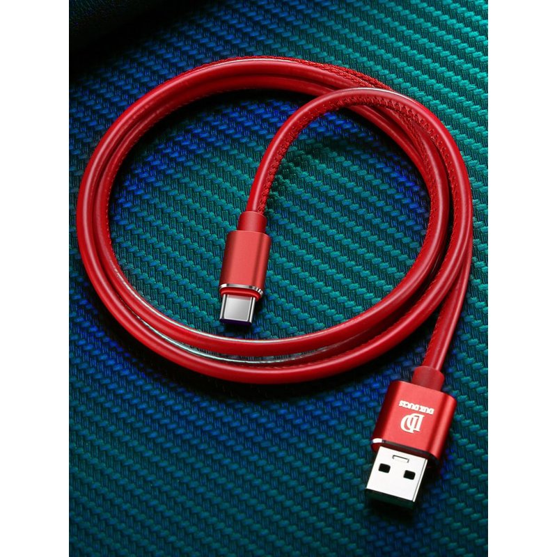 Cablu de date Type C Dux Ducis K-Max 1m/4A, Compatibil Quick Charge 3.0 - Rosu