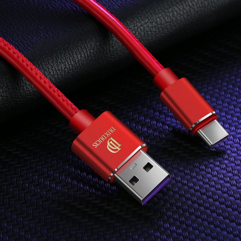 Cablu de date Type C Dux Ducis K-Max 1m/4A, Compatibil Quick Charge 3.0 - Rosu