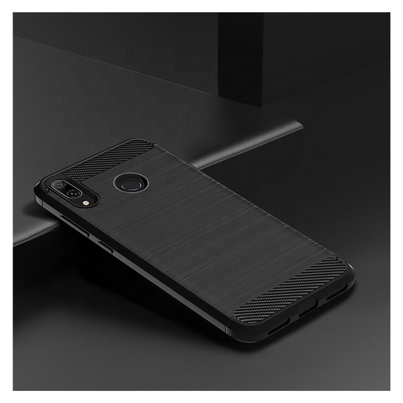 Husa Huawei Y7 2019 Techsuit Carbon Silicone, albastru