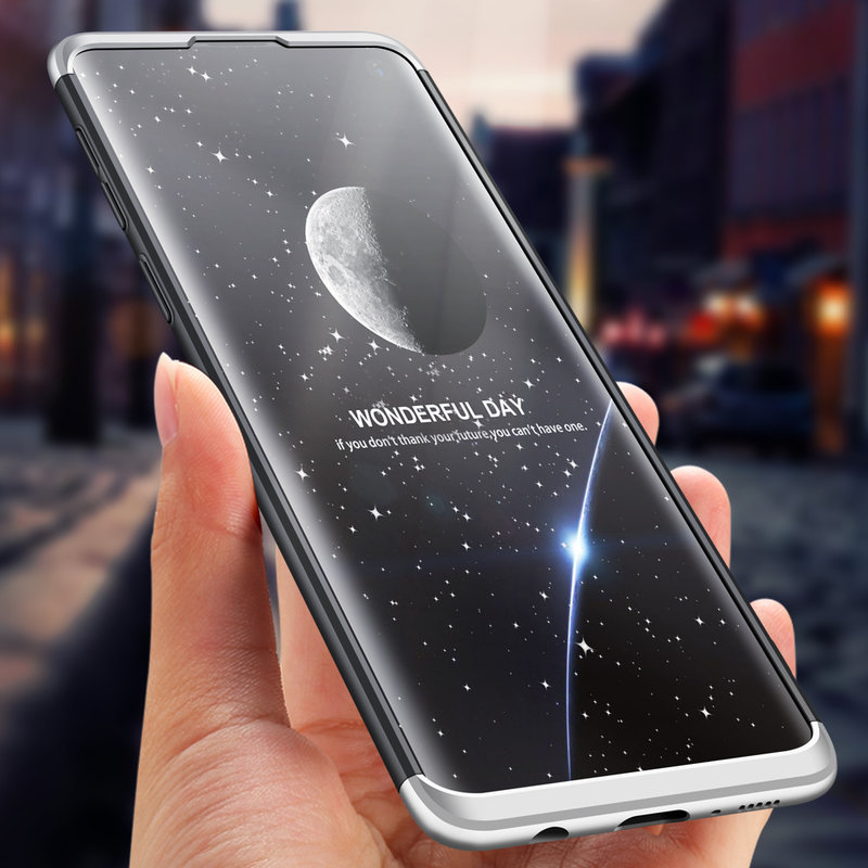 Husa Samsung Galaxy S10 GKK 360 Full Cover Negru-Argintiu