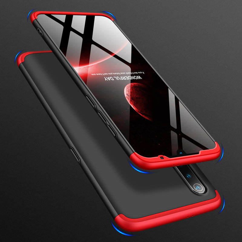 Husa Xiaomi Mi 9 GKK 360 Full Cover Negru-Rosu
