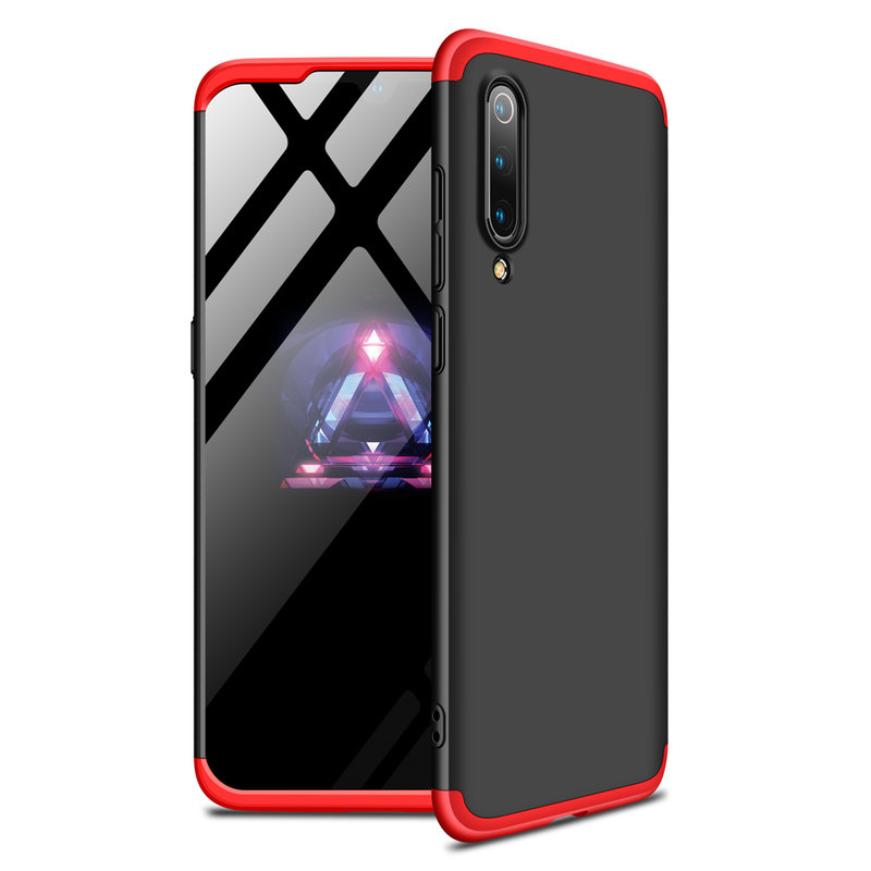 Husa Xiaomi Mi 9 GKK 360 Full Cover Negru-Rosu