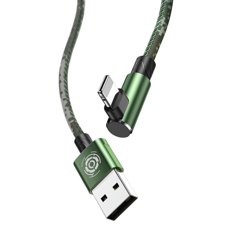 Cablu de date Lightning Baseus Camouflage Game Cable 2M - Black CALMC-B06