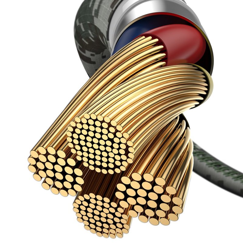 Cablu de date Lightning Baseus Camouflage Game Cable 2M - Black CALMC-B06