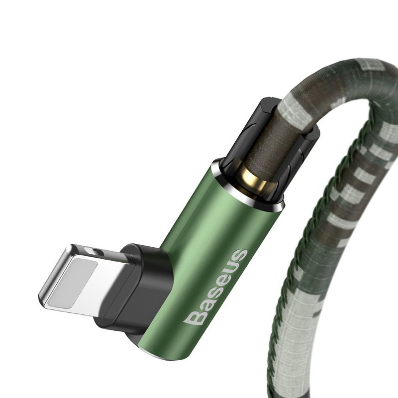 Cablu de date Lightning Baseus Camouflage Game Cable 2M - Black CALMC-B06