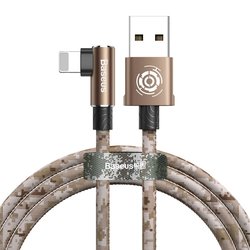 Cablu de date Lightning Baseus Camouflage Game Cable 2M - Brown CALMC-B12