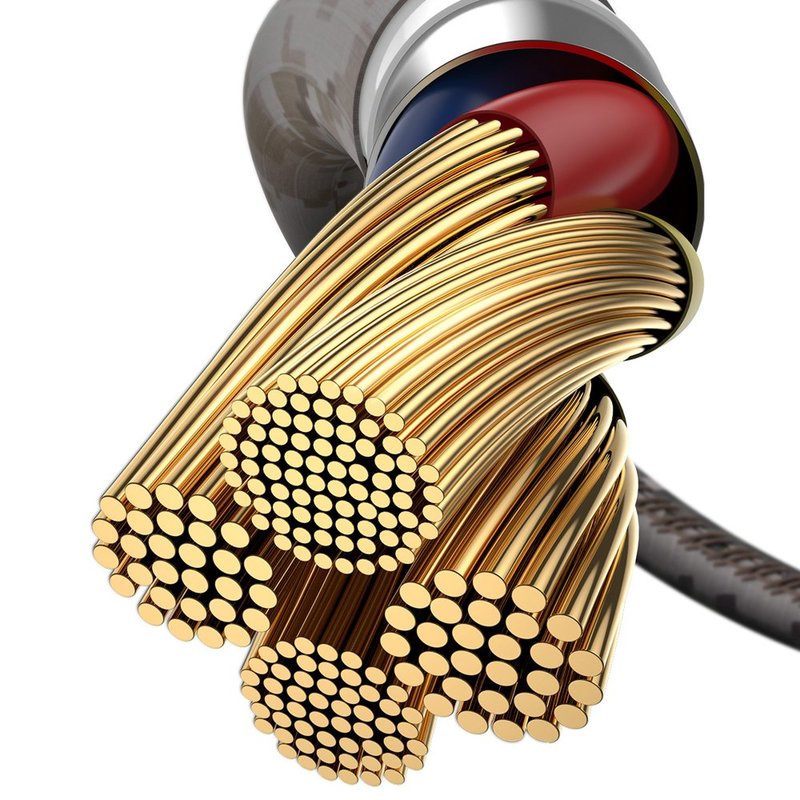 Cablu de date Lightning Baseus Camouflage Game Cable 2M - Brown CALMC-B12