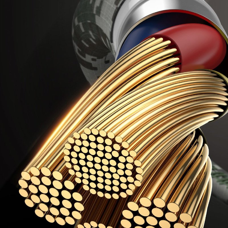 Cablu de date Lightning Baseus Camouflage Game Cable 2M - Brown CALMC-B12