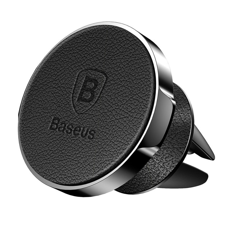Suport Auto Magnetic Baseus Small Ears Series Pentru Telefon - Black Leather