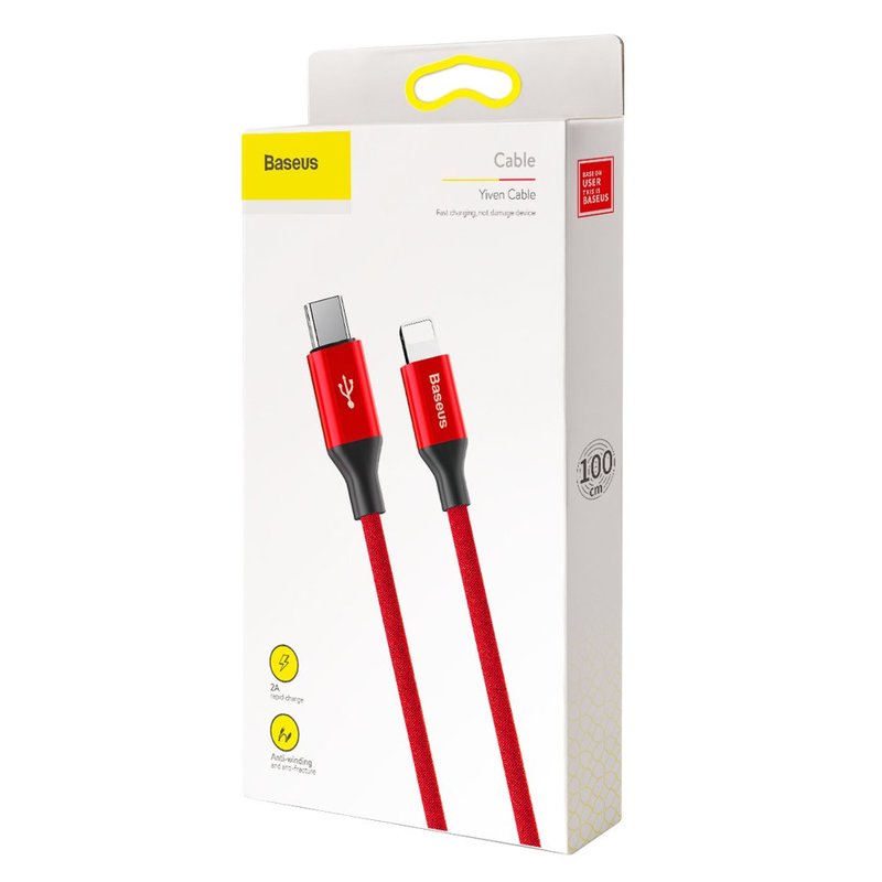 Cablu De Date Type C - Lightning Baseus Yiven Cable 1M 2.0A - Red CATLYW-C09