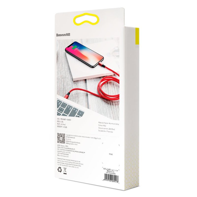Cablu De Date Type C - Lightning Baseus Yiven Cable 1M 2.0A - Red CATLYW-C09