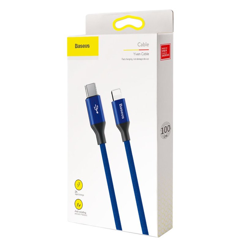 Cablu De Date Type C - Lightning Baseus Yiven Cable 1M 2.0A - Blue CATLYW-C03