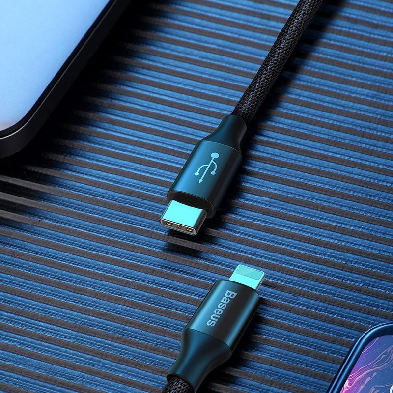 Cablu De Date Type C - Lightning Baseus Yiven Cable 1M 2.0A - Blue CATLYW-C03