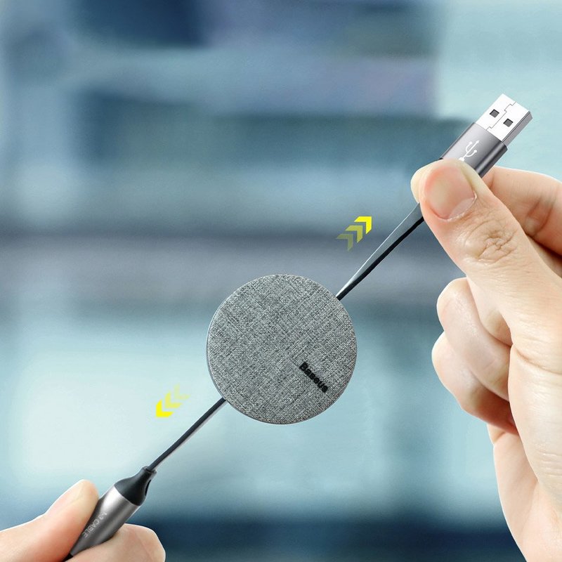 Cablu De Date 3in1, Type C, Lightning, Micro USB Baseus Fabric - Rosu CAMLT-BY09