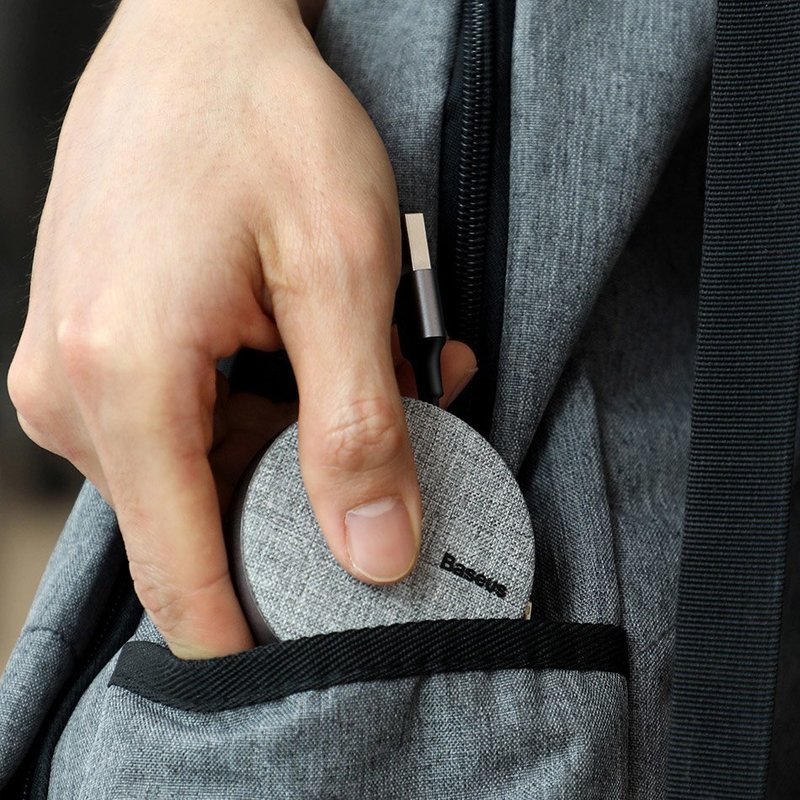 Cablu De Date 3in1, Type C, Lightning, Micro USB Baseus Fabric - Gri CAMLT-BYG1