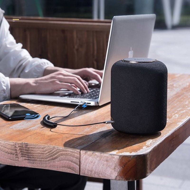 Adaptor audio Bluetooth, Jack, Baseus, negru, CABA01-01