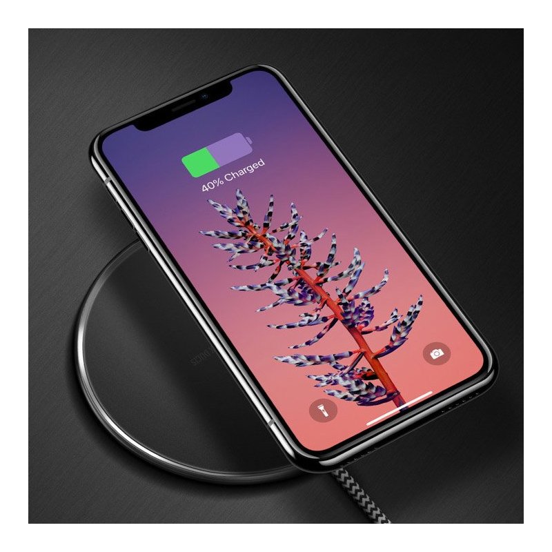 Incarcator Wireless Dux Ducis C1 5W + Cablu Micro-USB 1.5M - Negru