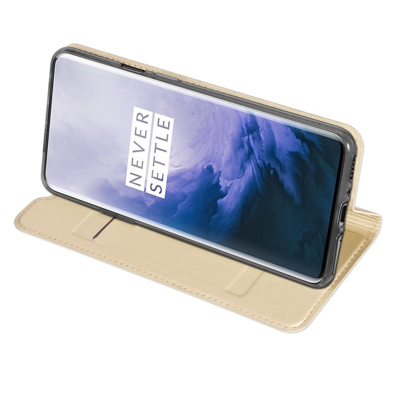 Husa OnePlus 7 Pro Dux Ducis Flip Stand Book - Auriu