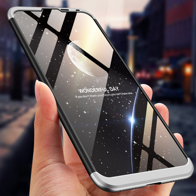 Husa Huawei Y7 2019 GKK 360 Full Cover Negru-Argintiu