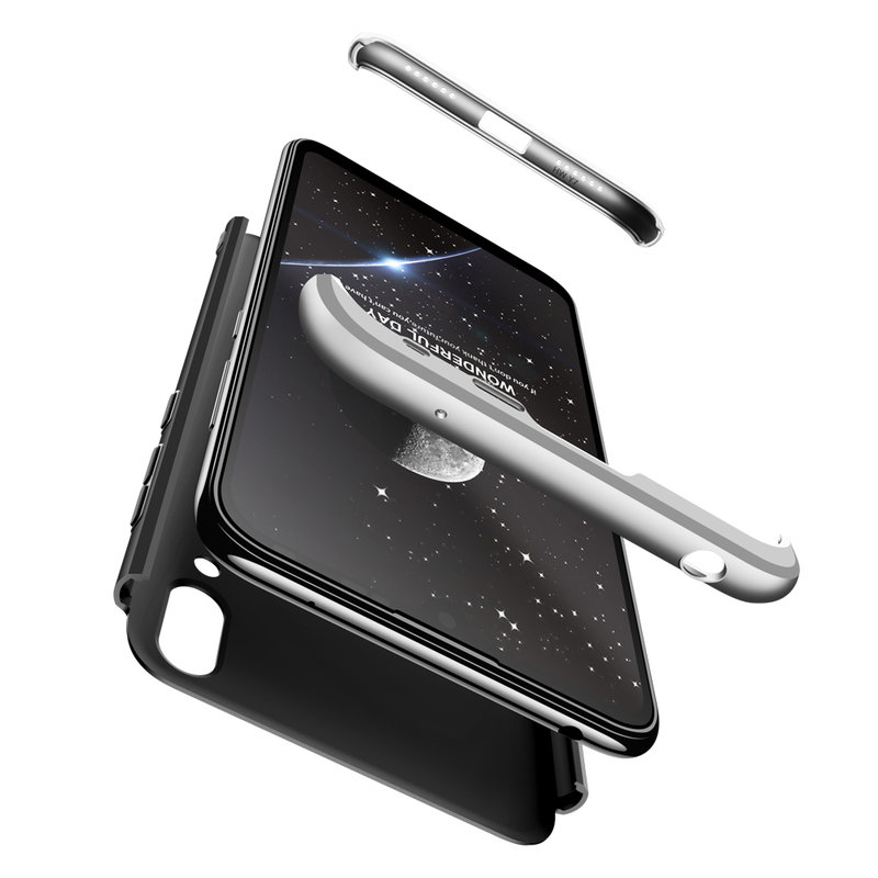 Husa Huawei Y7 2019 GKK 360 Full Cover Negru-Argintiu